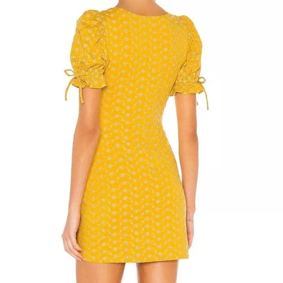 Tularosa Penny Dress Golden Yellow Floral Boho Revolve small $148 - Picture 3 of 6
